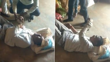 Maharashtra Shocker: Zila Parishad Employee Beaten Mercilessly With His Hands and Legs Tied Over Land Dispute in Hingoli (Watch Video)